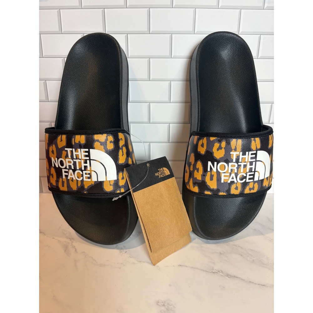 The North Face Base Camp Slide III Leopard Print Sandals NF0A4T2S28G Womens 7